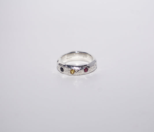 TEXTURED FIRST NATIONS SAPPHIRE BAND